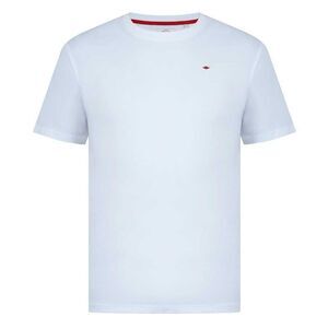 Lee Cooper Mens Essentials Small Logo Crew Neck / White